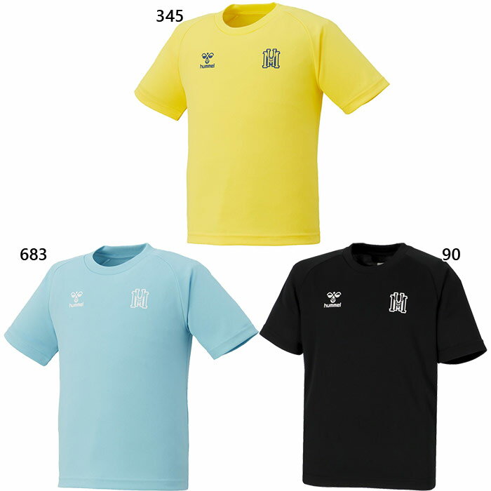 樂天商城 - ヒュンメル ジュニア キッズ 遮熱ジュニアプラクティスシャツ 半袖Tシャツ トップス フィットネス トレーニングウェア ブラック 黒 ブルー 青 イエロー 黄色 送料無料 hummel HJP1226