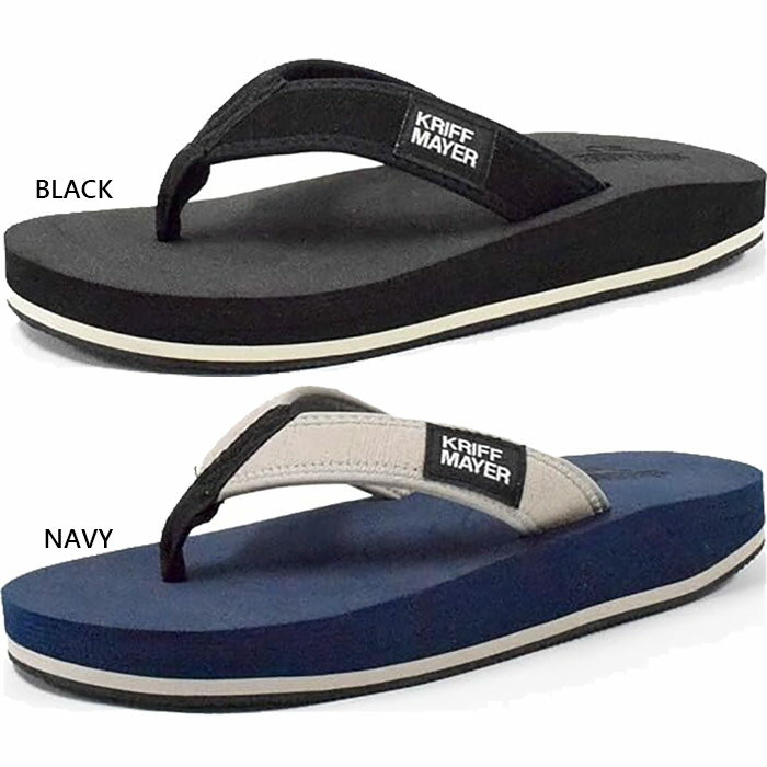 クリフメイヤー メンズ トングサンダル サンダル シューズ アウトドア ビーチサンダル ブラック 黒 ネイビー 送料無料 KRIFF MAYER KRI-9925