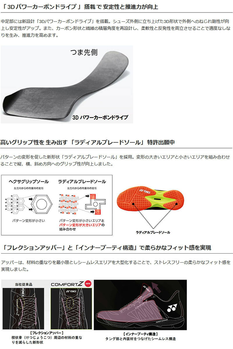 バイタライザーの3E幅 ヨネックス レディース パワークッション コンフォート Z バドミントンシューズ ローカット 紐靴 サークル 部活 試合 練習 グレー 灰色 送料無料 YONEX SHBCFZ3｜アングル3