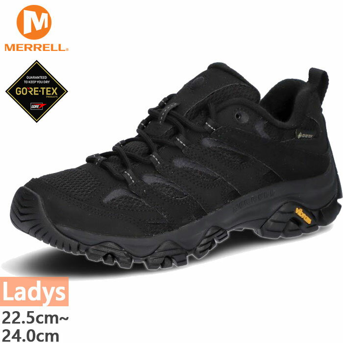 메렐 레이디스 모압 3 신세틱 고아텍스 MOAB 3 SYNTHETIC GORE-TEX 등산 신발 산 등반 트레킹 슈즈 방수 아웃도어 블랙 블랙 무료 배송 MERRELL W500426