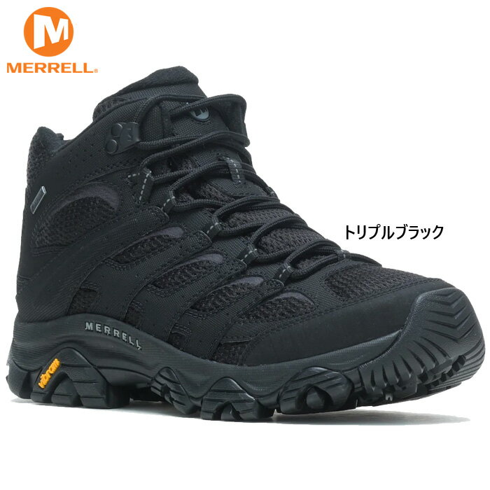 메렐 맨즈 모압 3 신세틱 미드 고아 텍스 MOAB 3 SYNTHETIC MID GORE-TEX 등산 신발 산 등반 트레킹 슈즈 블랙 블랙 무료 배송 MERRELL M500249