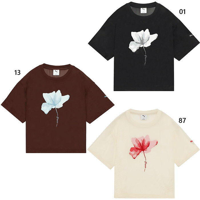 Tops - プーマ レディース ESS ELEVATED シアー SS Tシャツ フィットネス トレーニングウェア トップス 半袖Tシャツ ブラック 黒 ブラウン 茶色 送料無料 PUMA 693771
