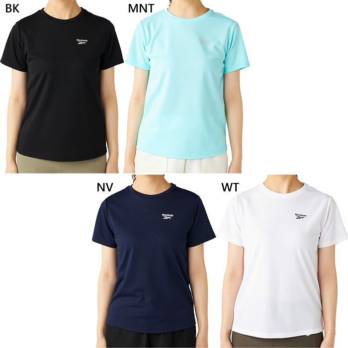 リーボック レディース 半袖UVTシャツ フィットネス トレーニングウェア トップス 水陸両用 ホワイト 白 ブラック 黒 ネイビー 送料無料 Reebok 314707