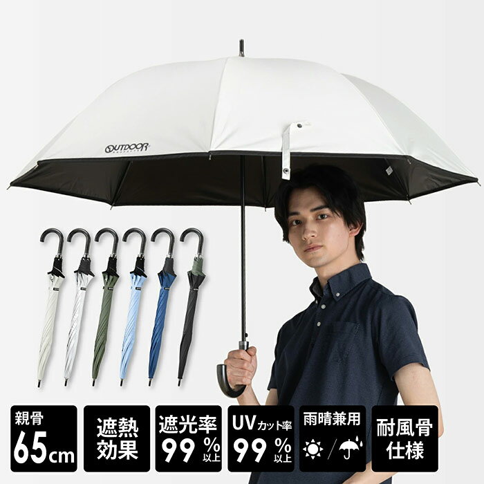 アクチュアル プロダクツ メンズ レディース 雨晴兼用長傘 日傘 晴雨兼用傘 傘 雨傘 長傘 アンブレラ 通勤 通学 ホワイト 白 ブラック 黒 ネイビー ブルー 青 カーキ シルバー 送料無料 Actual PRODUCTS 10003707