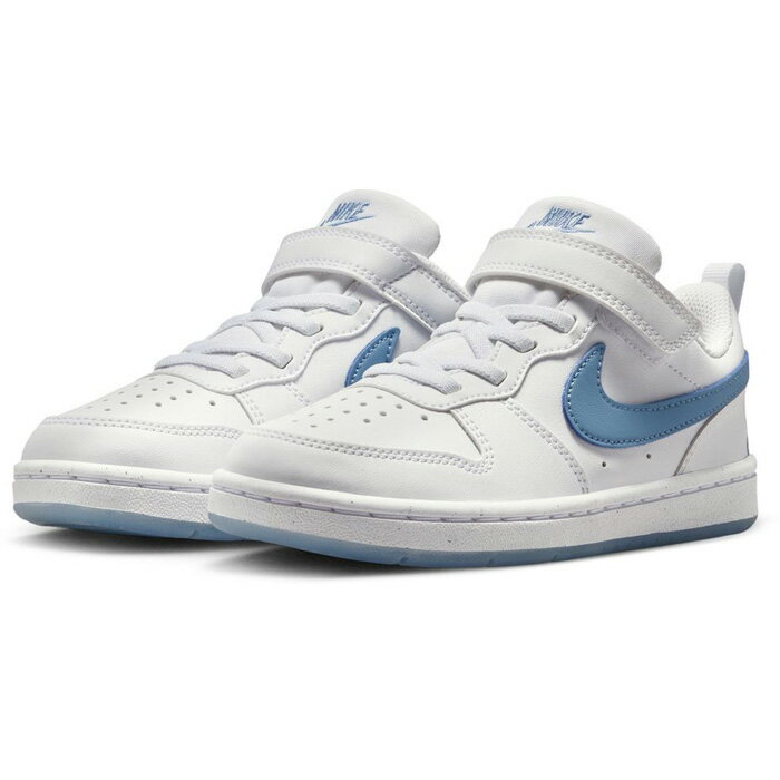 Sneakers - ナイキ ジュニア キッズ コート ボロー LOW GB PSV スニーカー シューズ 運動靴 ベルクロ マジックテープ ホワイト 白 送料無料 NIKE IR3999