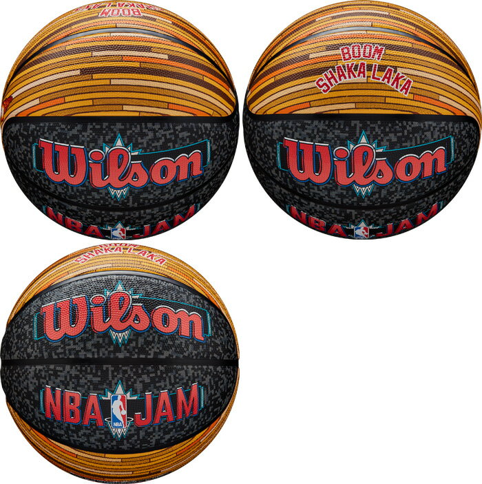 7号球 ウイルソン メンズ レディース NBA JAM バスケットボール ブラック 黒 送料...