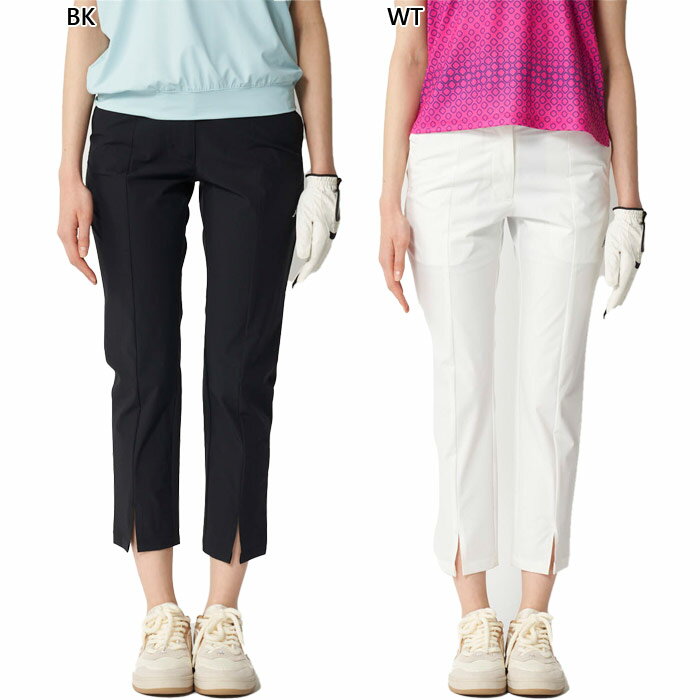S M L LL BK(ブラック) WT(ホワイト) ゴルフパンツ おしゃれ オシャレ かわいい 女性用 ウィメンズ LADY WOMEN Kappa 最安値に挑戦！kappa　カッパってどんなブランド？？1916年、Kappaを生み出すことになるMCT社の前身であるSACT社がイタリア、トリノで設立された。Kappaは1950年代に生まれ、1970年代から本格的に展開を始める。 ブランド名は、ギリシャ文字のΚ（カッパ）から。ロゴの背中合わせの男女は、アダムとイブだという。 日本では1983年にPHENIXがMCT社と技術提携。Kappaブランドのアスレティックウェアを発売。 Jリーグでは2006年、コンサドーレ札幌の ユニフォームサプライヤーとなり、2007年にはコンサドーレ札幌の他に、ジェフユナイテッド市原・千葉、東京ヴェルディとユニフォームサプライヤーとして契約。現在は両肩に大きく施されたロゴがデザイン上の特徴である。 また、2005年には札幌に初めて直営ショップをOPENさせた。その後は、東京にも直営店をOPENさせている。海外のサッカークラブとも契約しており、ブンデスリーガやリーガ・エスパニョーラやロシア・プレミアリーグなどにもKappaのユニフォームを着用しているクラブがある。 こちらの商品の素材、サイズ、機能などスリットが入り動きやすいクロップドパンツ※当店では、システムで在庫調整を行っております。在庫更新のタイミングにより、在庫切れの為、稀にご用意できない場合がございます。ついで買いにオススメ！おすすめ送料無料アイテム