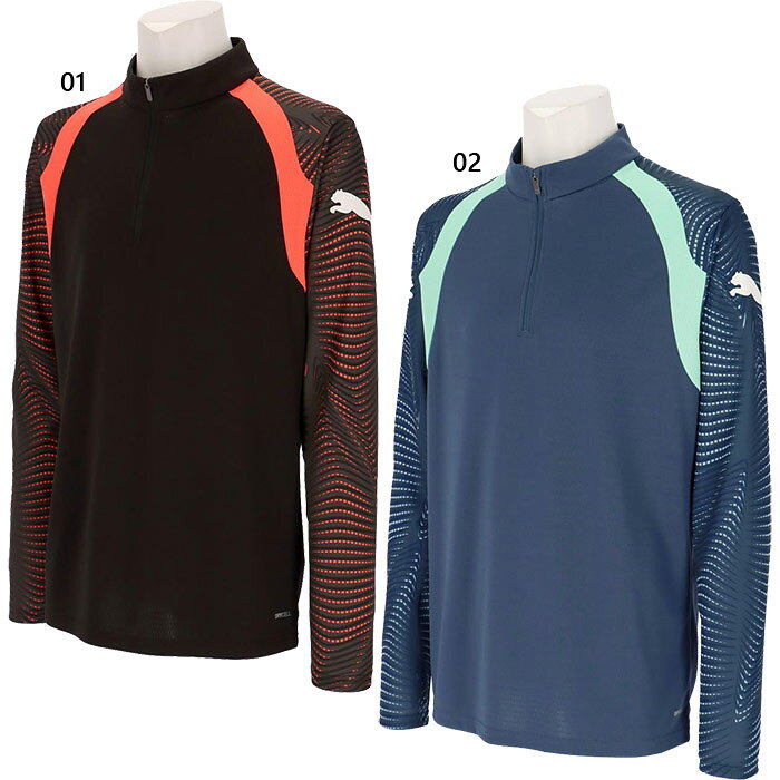 Accessories （Bags, Gloves） - プーマ メンズ インディビファイナル INDIVIFINAL 1/4 ジップトップ サッカーウェア フットサルウェア トップス 長袖 ブラック 黒 送料無料 PUMA 660875