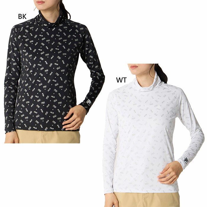 S M L LL BK(ブラック) WT(ホワイト) レディースシャツ レディースアウター おしゃれ オシャレ かわいい 女性アンダーウェア 女性下着 女性インナー 女性用 ウィメンズ LADY WOMEN FILA GOLF 最安値に挑戦！FILA GOLF　フィラ ゴルフってどんなブランド？？1911年にフィラ兄弟によりイタリア・ビエラで、ニット素材工場として誕生。 その後オリジナルのアンダーウェアの販売を開始し、1940年には社名を創業者兄弟の名前からFILAとして展開を始めます。 70年代に入るとコットンリブ素材を開発し、この素材を使用したスポーツウェアを発売し、 それまで白一色だったテニスウェアに色を加えたデザインは、当時の人々に一躍注目を集めました。また当時スポーツメーカーとしては 画期的なプロプレーヤーとのスポンサー契約という宣伝方法を採用しました。 80から'90年代にかけて、FILAを着用するスポーツ選手やアーティストが増えるとともに、 「ちょっとおしゃれ」なスポーツウェアとして認知され、現在ではテニス、ゴルフを中心としたウェアやシューズに加え、「FUN FEEL LIFE」として、FILAのスポーツライフスタイルを展開しています。こちらの商品の素材、サイズ、機能など■素材肌に触れるとひんやり心地よい「冷感ベア天竺」をベースに、背中部分をメッシュ素材で切り替えました。熱がこもりやすい背面を効率よく換気し、吸汗速乾・UVカット機能と相まって、酷暑のラウンドでも驚くほどドライでクールな状態を保ちます。■デザインハイネックタイプのインナー。薄いロゴ柄を施したデザイン性のあるインナーです。どんなウェアとも重ね着しやすいスリムなフィット感で、メッシュの切り替えラインが動きの美しさを引き立てます。■スタイリングメインのポロシャツやワンピースの下に忍ばせて、目に見えない快適さを。強い日差しから肌を守りつつ、風を感じるような涼しさを手に入れられる、夏ゴルフの必須アイテムです。■機能：吸汗速乾, UVカット, 接触冷感■素材：【本体】ポリエステル：92％ポリウレタン：8％【メッシュ】ポリエステル：100％■実寸サイズ(cm)：サイズ身幅裄丈身丈袖幅S40705713M43725914L46746115LL49756116フィラ ゴルフ レディース サイズ表 サイズ S M L LL 身長(cm) ー 157-163 162-168 162-168 バスト(cm) ー 79-85 84-90 89-95 ウエスト(cm) 60-66 64-70 68-74 72-78 ※こちらの商品は、返品・交換不可となります。※当店では、システムで在庫調整を行っております。在庫更新のタイミングにより、在庫切れの為、稀にご用意できない場合がございます。ついで買いにオススメ！おすすめ送料無料アイテム