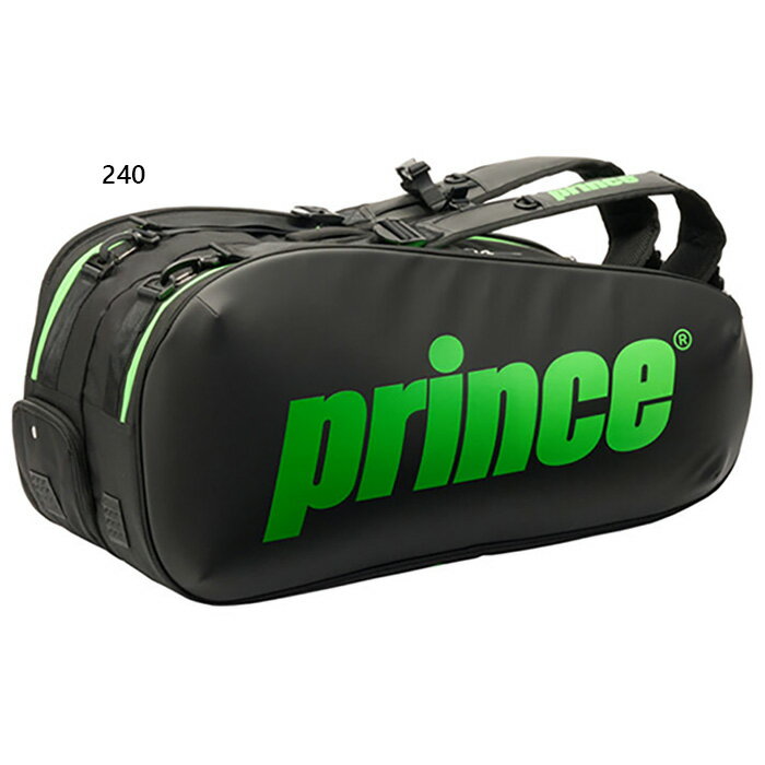 Prince - ラケット6本入れ プリンス メンズ レディース ラケットバッグ テニスバッグ 鞄 ブラック 黒 送料無料 prince TT602