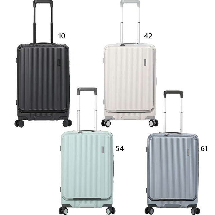 53L バーマス メンズ レディース トラベルスマート TRAVEL SMART フロントオープンファスナー スーツケース キャリーバッグ 3-4泊 旅行 トラベル ホワイト 白 ブラック 黒 ブルー 送料無料 BERMAS 60551