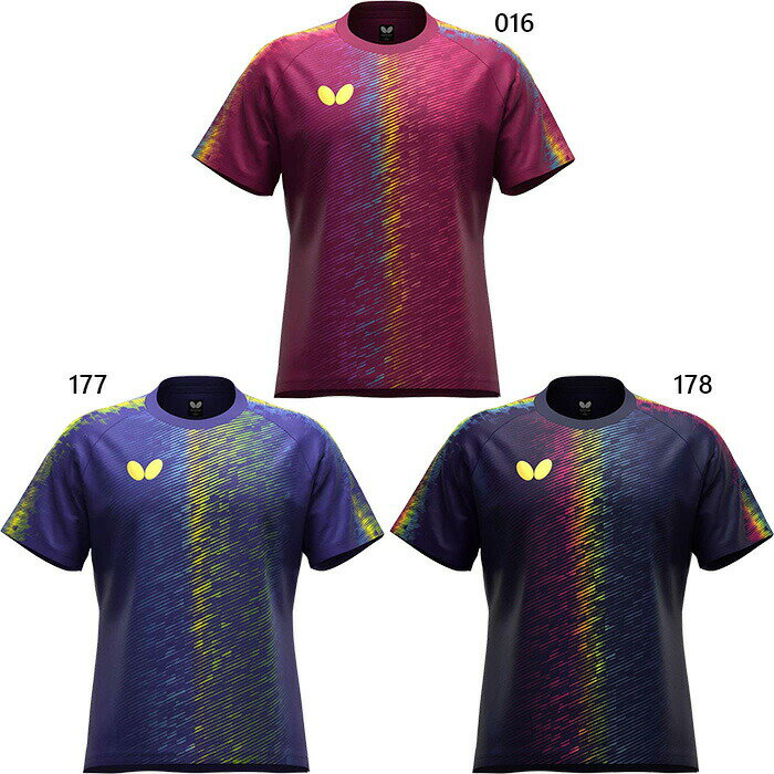 サイズ：M バタフライ メンズ レディース クレイエト・Tシャツ 卓球ウェア トップス 半袖 吸水速乾 ブルー 青 送料無料 Butterfly 47900
