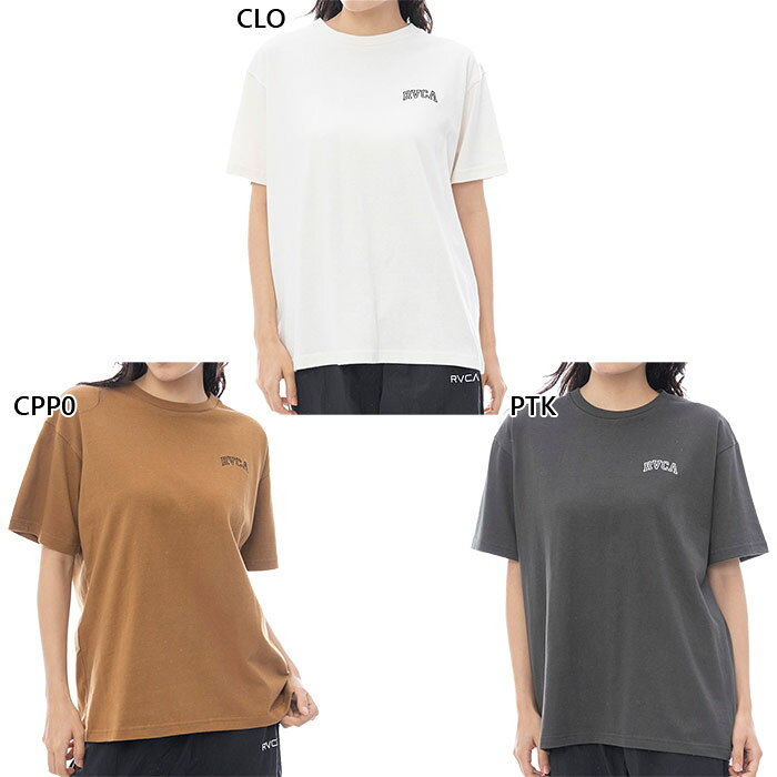 Rakuten - ルーカ レディース アーチ ARCH RVCA LOOSE FIT SS TEE Tシャツ 半袖Tシャツ トップス カジュアルウェア ホワイト 白 ブラック 黒 ブラウン 茶色 送料無料 RVCA VA BF043217