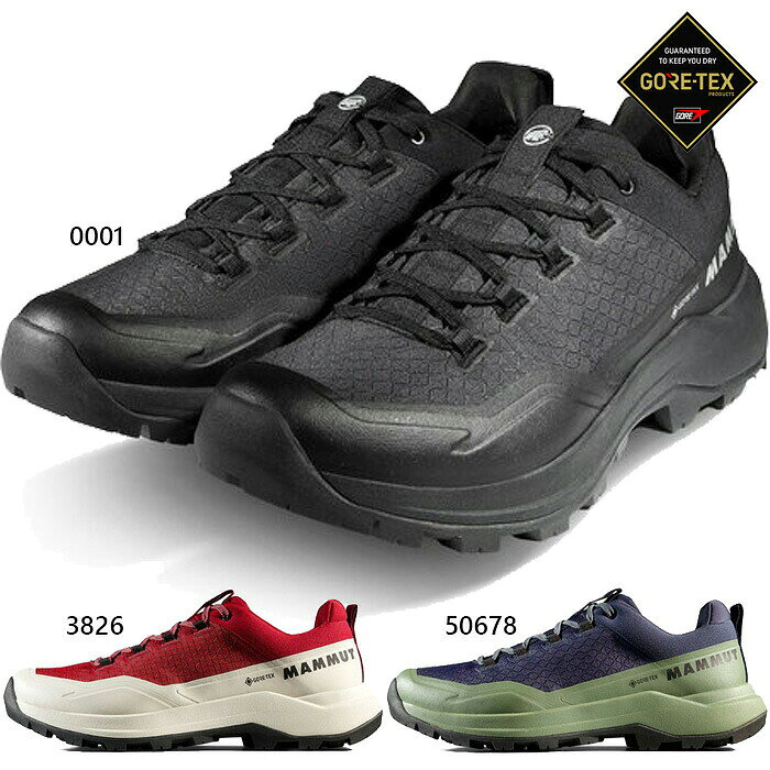 Mammut Sertig III Low GTX Men's Hiking Boots - Waterproof, GORE-TEX, Black/Red, Free Shipping. (Model Number: 3030-05590)
