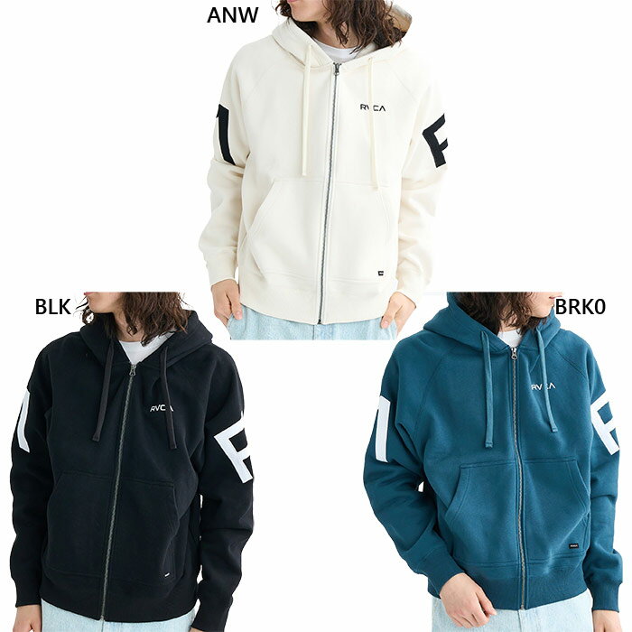 ルーカ メンズ アーチ バック サイド ARCH BACK SIDE ZIP HD パーカー パーカー トップス カジュアルウェア 長袖 ジップアップ ホワイト 白 ブラック 黒 ブルー 青 送料無料 RVCA VA BF042019
