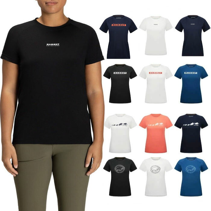 XS S M L XL 00253(ブラックプリント1) 00254(ブラックプリント2) 00413(ブラックプリント4) 00471(ホワイトプリント1) 00472(ホワイトプリント2) 00473(ホワイトプリント3) 00541(ホワイトプリント4) 3753(サーモンプリント3) 50355(マリンプリント3) 50364(マリンプリント1) 50563(Dアイスプリント2) 50565(Dアイスプリント4) 50586(マリン×レッド) 6440(ラベンダープリント3) レジャー キャンプ 登山 山登り おしゃれ オシャレ かわいい レディース半袖シャツ レディーストップス 女性用 ウィメンズ LADY WOMEN Mammut 最安値に挑戦！mammut　マムートってどんなブランド？？マムート生誕150年を迎えるスイス発のアルパイン・クライミングブランドです。 ロープの製造メーカーとして産声をあげたマムートは、現在もそのルーツであるロープをスイス本社で製造し、山岳大国スイスのアルプスで培った経験を製品開発につなげている。世界中のクライマー、ガイドたちから信頼され、愛され続けています。 こちらの商品の素材、サイズ、機能などQD Logo Print T-Shirt AF Womenマムート製品を日々ご愛用ください。伸縮性と速乾性を備えた素材を使用した,マムートならではの高品質のカジュアルなTシャツです。この素材のブレンドは,ソフトな肌触りと柔軟性に優れています。どんな服装にもマッチするワードローブの必需品です。・ 縫製パターン: Regular Fit・ 重量: 110 g■特徴・ 軽量で伸縮性のある快適な素材・ 肌に直接着用できるテクニカルポリエステルで,ベースレイヤーとしても着用可能・ カラーによって異なるプリント・ イージーケアで速乾性に優れています■実寸（XS）着丈約58.5cm,身幅約42.5cm,ゆき約34.0cm （S）着丈約60.0cm,身幅約45.5cm,ゆき約36.5cm （M）着丈約61.5cm,身幅約47.0cm,ゆき約37.0cm （L）着丈約64.0cm,身幅約49.0cm,ゆき約39.5cm （XL）着丈約66.0cm,身幅約51.0cm,ゆき約40.5cm■素材&テクノロジー・ 100% PolyesterSustainability・ Fair Wearマムート レディース JAPAN規格 ウェア サイズ表 EUROサイズ XS S M L XL JAPAN(ASIA) S M L XL XXL 身長 152 - 158 157 - 163 162 - 168 167 - 173 172 - 178 胸囲 77 - 83 80 - 86 83 - 89 86 - 92 88 - 95 ウエスト 58 - 64 61 - 67 64 - 70 67 - 73 70 - 76 股下 75 77.5 80 82.5 85 ※EUサイズでの販売です。サイズ表をご確認の上、サイズをお選びください。※こちらの商品は、返品・交換不可となります。※当店では、システムで在庫調整を行っております。在庫更新のタイミングにより、在庫切れの為、稀にご用意できない場合がございます。ついで買いにオススメ！おすすめ送料無料アイテム