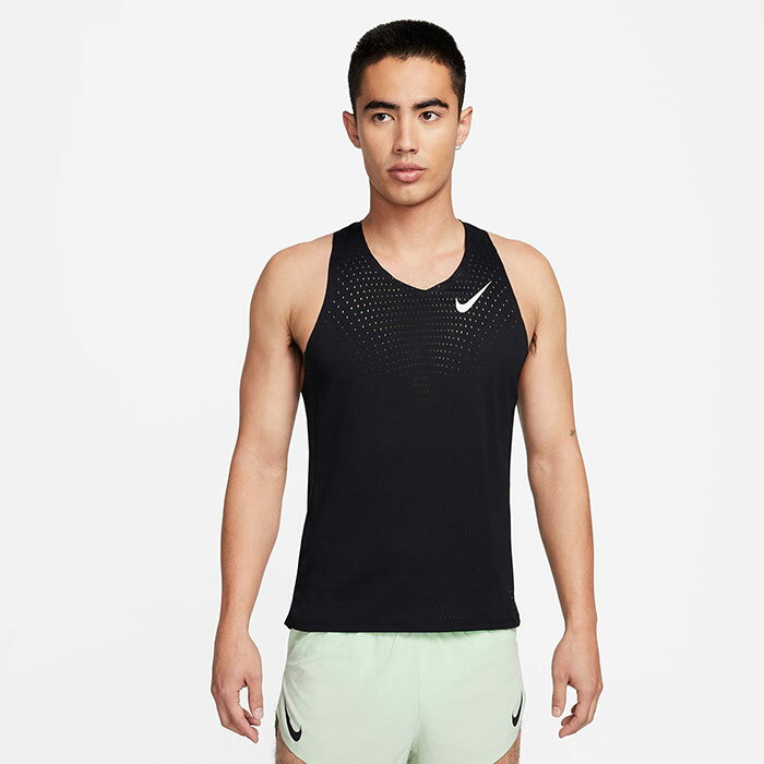 ナイキ メンズ エアロスイフト Dri-FIT ADV ランニングシングレット ジョギング マラソン ランニングウェア トップス ノースリーブ タンクトップ ブラック 黒 送料無料 NIKE FN4232