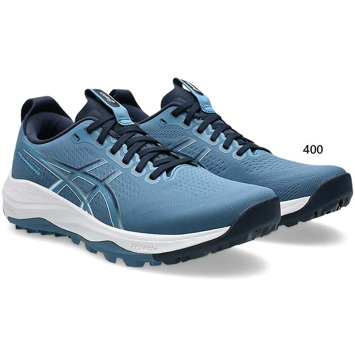 2E幅 アシックス メンズ ゲルカヤノ エース3 GEL-KAYANO ACE 3 ゴルフシューズ スパイクレス ブルー 青 送料無料 asics 1111A265