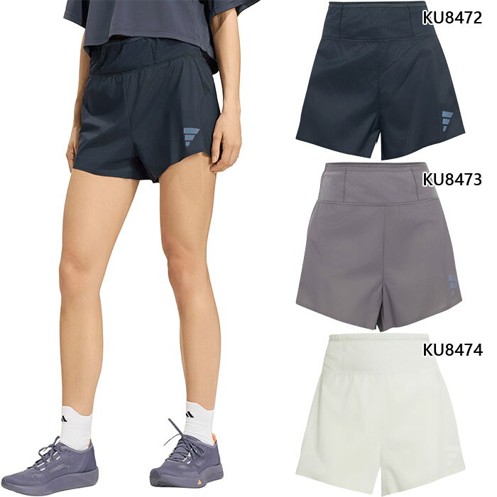 S M L XL 2XL KU8472(ナイトグレー) KU8473(グレーストレータ) 大きいサイズ ジョギングパンツ マラソンパンツ ランニングパンツ おしゃれ オシャレ かわいい 女性用 ウィメンズ LADY WOMEN adidas 最安値に挑戦！adidas　アディダスってどんなブランド？？アディダス (adidas) は、ドイツのスポーツ用品メーカーである。ドイツ・ニュルンベルク近郊のヘルツォーゲンアウラッハで、兄ルドルフ・弟アドルフのダスラー兄弟が、靴製造の会社「ダスラー兄弟商会」を設立。主にルドルフが販売、アドルフが生産を担当。兄弟との意見対立により「ダスラー兄弟商会」を解消。アドルフはアディダス社を設立。「アディダス」とはアドルフの愛称「アディ」と「ダスラー」をつなげたもの。なお兄ルドルフはRUDA社を設立。これが翌年、プーマ社となる。 多くのスポーツでトップアスリートを支え続けているブランドです。 こちらの商品の素材、サイズ、機能など自分のペースを見つけるための一枚、アディダスのRunning Shorts。パフォーマンスランニング用に作られ、快適さを追求したレギュラーフィット、軽やかなはき心地をもたらすダブルウィーブ構造が特徴。自己ベストを追い求めるときも、カジュアルなジョギングを楽しむときも、ウーブンファブリックは耐久性と快適さを提供。無駄を省いたシンプルなデザインは、動きの自由度を高め、前だけを見て走りに集中できる設計。インナーブリーフがないため、このショーツは装飾を削ぎ落したフィット感で、重ね着や一枚での着用にも適している。シンプルさと信頼性を重視するランナーのために作られたこのショーツは、日々のトレーニングとアクティブなライフスタイルを支えるベースアイテム。アディダス パフォーマンスレンジの一部であるこの多用途で履きやすいショーツは、ランニングルーティンに自信と快適さをもたらすようにデザインされている。■仕様：レギュラーフィット、ダブルウィーブ構造、インナーブリーフなし■素材：ナイロン100%■実寸サイズ(cm)：J/XSJ/SJ/MJ/LJ/XLJ/2XLウエスト58cm62cm66cm70cm73cm80cm股下8cm8cm8cm8cm8cm8cm股上32cm32cm32cm33cm33cm34cmヒップ87cm91cm95cm99cm102cm108cm裾回り57cm59cm62cm64cm66cm70cmアディダス レディース ウェア サイズ表 サイズ 2XS XS S M L OT XOT 参考サイズ 2XS XS S M L XL 2XL 身長 142-148 147-153 152-158 157-163 162-168 167-173 172-178 胸囲 72-76 75-79 78-82 81-85 84-88 87-91 90-94 胴囲 53-57 56-60 59-63 62-66 65-69 68-72 71-75 ※当店では、システムで在庫調整を行っております。在庫更新のタイミングにより、在庫切れの為、稀にご用意できない場合がございます。ついで買いにオススメ！おすすめ送料無料アイテム