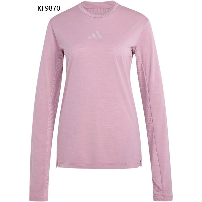 S M L XL 2XL KF9870(マジックモーブ) 大きいサイズ レジャー キャンプ 登山 山登り おしゃれ オシャレ かわいい 女性用 ウィメンズ LADY WOMEN adidas 最安値に挑戦！adidas　アディダスってどんなブランド？？アディダス (adidas) は、ドイツのスポーツ用品メーカーである。ドイツ・ニュルンベルク近郊のヘルツォーゲンアウラッハで、兄ルドルフ・弟アドルフのダスラー兄弟が、靴製造の会社「ダスラー兄弟商会」を設立。主にルドルフが販売、アドルフが生産を担当。兄弟との意見対立により「ダスラー兄弟商会」を解消。アドルフはアディダス社を設立。「アディダス」とはアドルフの愛称「アディ」と「ダスラー」をつなげたもの。なお兄ルドルフはRUDA社を設立。これが翌年、プーマ社となる。 多くのスポーツでトップアスリートを支え続けているブランドです。 こちらの商品の素材、サイズ、機能などトレイルに出かけるときは、テレックス Xperior クライマクール+ 長袖Tシャツで臨みたい。トレイルラン、ハイク、あらゆるアウトドアシーンに向けて設計されたこのトップスは、求める機能性と心地よさを一枚でカバーする。清涼性に優れた機能が特徴のクライマクール+テクノロジーにより、選び抜かれたマテリアルが組み合わさり、涼しくドライで、余計なストレスのないパフォーマンスをサポートする。急勾配を駆け上がるときも、岩場のトレイルを進むときも、汗をかきやすいエリアに配置した吸汗速乾素材が、快適さと集中力をキープしてくれる。ニオイの発生を抑制するテクノロジーを備えたポリジンStayFreshが、ハードなアクティビティの最中もフレッシュな着心地をキープしてくれる。シングルジャージー素材のボディが軽やかな着用感を生み、タイトすぎずルーズすぎないレギュラーフィットが、スムーズな動きを後押しする。左胸のTerrexプリントロゴが、アドベンチャー仕様のスタイルにさりげないアクセントを添える。速乾性と快適性に優れたギアに身を預け、アウトドアの世界へ一歩、力強く踏み出そう。■仕様：レギュラーフィット、シングルジャージー、クライマクール+テクノロジー、速乾性、吸湿性に優れた素材、ニオイの発生を抑制する技術、ポリジンStayFresh■素材：前身頃/ポリエステル100%、後身頃/ポリエステル100%アディダス レディース ウェア サイズ表 サイズ 2XS XS S M L OT XOT 参考サイズ 2XS XS S M L XL 2XL 身長 142-148 147-153 152-158 157-163 162-168 167-173 172-178 胸囲 72-76 75-79 78-82 81-85 84-88 87-91 90-94 胴囲 53-57 56-60 59-63 62-66 65-69 68-72 71-75 ※当店では、システムで在庫調整を行っております。在庫更新のタイミングにより、在庫切れの為、稀にご用意できない場合がございます。ついで買いにオススメ！おすすめ送料無料アイテム