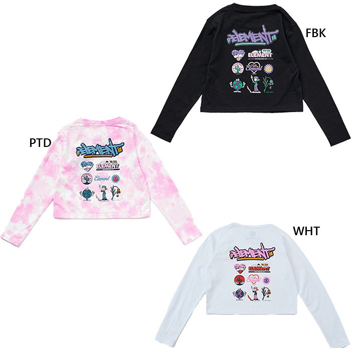 エレメント ジュニア キッズ ガールズ アカンパニー ACOMPANY LS GIRL ロンT 長袖Tシャツ トップス カジュアルウェア ブラック 黒 ピンク 送料無料 ELEMENT BG025062