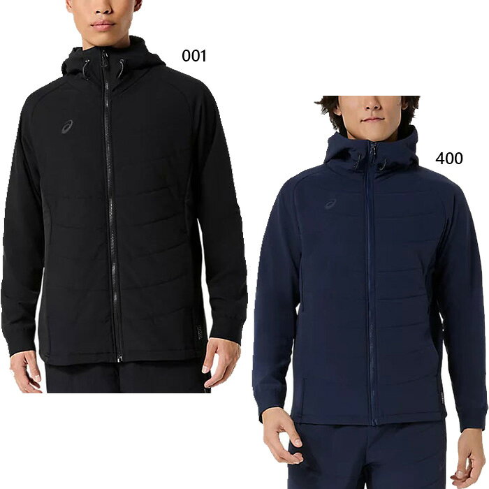 S M L XL 2XL 3XL 001(パフォーマンスブラック) 400(ミッドナイト) 大きいサイズ おしゃれ オシャレ かっこいい 男性用 MEN asics 最安値に挑戦！asics　アシックスってどんなブランド？？アシックス ASICS は、鬼塚喜八郎が1949年（昭和24年）に神戸で興した鬼塚商会がバスケットシューズの製造販売をしたことに始まる。1977年スポーツウェア・用具ブランドの株式会社ジィティオ、ウェアブランドのジェレンク株式会社と合併し、社名を株式会社アシックスとする。社名の由来は、古代ローマの作家ユウェナリスが唱えた「健全なる精神は健全なる身体にこそ宿るべし (Mens Sana in Corpore Sano)」という言葉のMens（才知）より動的な意味を持つAnima（生命）に置き換え、その頭文字、A、S、I、C、Sを並べたものである。スポーツシューズに強みを持ち、とりわけマラソン競技、バレーボールなどで高いブランド力を持つ。こちらの商品の素材、サイズ、機能など吸湿発熱素材を背中に配置したBACKWARM構造搭載の中わたハイブリッドフリースフーディー「背中を温め、全身を暖かく」吸湿発熱素材を熱感知センサーのある背中に配置することで、体全体を暖かく感じさせる構造を採用した中わたフリースフーディー。前身頃に中わたを挟み込んだ3層構造と、表面を起毛させたフリース素材をその他の部位に採用することで保温性を高めています。また、前身頃、袖、フードにはっ水加工をほどこした2WAYストレッチウーブン素材を使用し、機能性と動きやすさを両立しています。フードはドローコードでフィット感を調節可能で雨風の浸入を抑制し衣服のバタつきを軽減します。左裾にはデザインのアクセントにウーブンラベルを配置。■素材：表地 本体 ポリエステル87% ポリウレタン13%切替部分 ポリエステル100%中わた（中綿） ポリエステル100%裏地 前身 ポリエステル100%後身切替部分 ポリエステル55% , レーヨン45%■実寸サイズ(cm)：サイズXSSMLXL2XL3XL着丈65.767.970.172.374.576.778.9ゆき丈78.881.584.38789.892.595.3身幅51535557596163ウエスト幅49.551.553.555.557.559.561.5すそ幅48505254565860アシックス メンズ＆ユニセックス ウェア サイズ表 サイズ SS (XS) S M L O (XL) XO (XXL) 2XO (XXXL) 3XO 身長 157-163 162-168 167-173 172-178 177-183 182-188 187-193 192-198 チェスト 81-87 85-91 89-95 93-99 97-103 101-107 105-111 109-115 ウエスト 67-73 71-77 75-81 79-85 83-89 87-93 91-97 95-101 ※当店では、システムで在庫調整を行っております。在庫更新のタイミングにより、在庫切れの為、稀にご用意できない場合がございます。ついで買いにオススメ！おすすめ送料無料アイテム