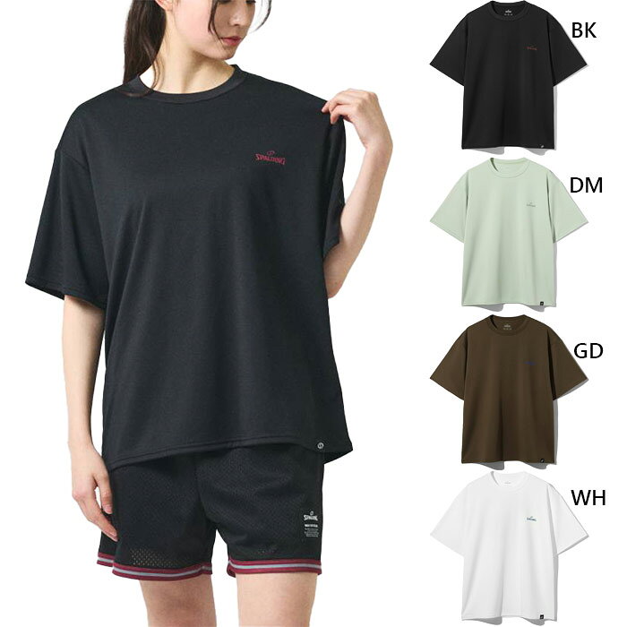 スポルディング メンズ レディース Tシャツ ヘリテージ レガシー バスケットボールウェア トップス 半袖Tシャツ ブラック 黒 送料無料 SPALDING SMT26103