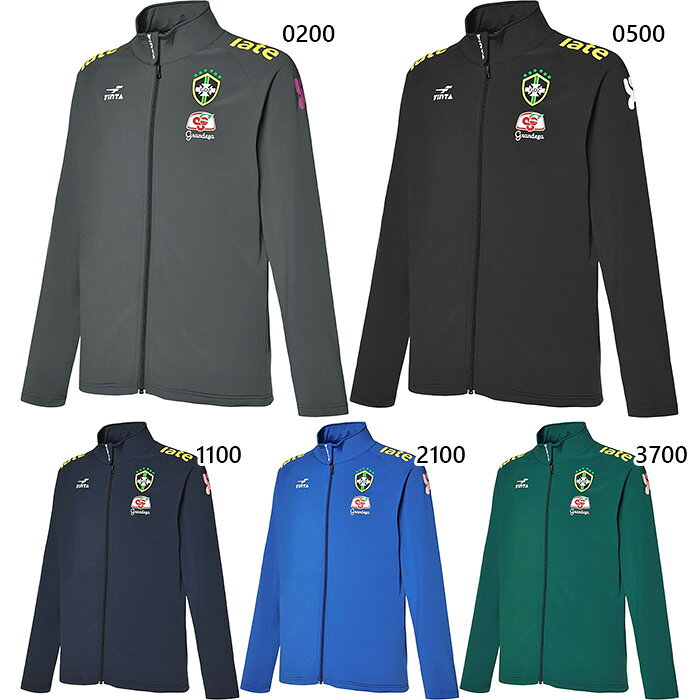 S M L O 0200(グレー) 0500(ブラック) 1100(ネイビー) 2100(ブルー) 3700(オリーブグリーン) メンズサッカーシャツ メンズフットサルシャツ おしゃれ オシャレ かっこいい 男性用 MEN FINTA 最安値に挑戦！FINTA　フィンタってどんなブランド？？1987年にサッカーブランドとしてブラジルで生まれました。現在はブラジル・サンパウロに本社を置いて、ここでデザイン、開発のすべてが行われています。近年ではコリンチャンス、バスコ・ダ・ガマ、クルゼイロ、ボタフォゴ、ゴイアス、スポルチなど、ブラジルの一流のサッカークラブでFINTAの製品が使用され、これらのチームがブラジル国内外で好成績を残したことによって“勝利の幸運のブランド”として愛されるようになっています。こちらの商品の素材、サイズ、機能などフルジップアップスタイルのトレーニングジャケット。歴代のサプライヤーを務めたチームユニフォームを現代デザインへ再解釈したレコルダーレシリーズのアイテムで、フットボールの伝統と革新が融合したアイテムです。肩の周りの動きを楽にしてフィット感が高いラグランスリーブを採用。裏地起毛に加え、ストレッチ性と吸汗速乾性のある素材を使用して、寒さから体を守り、適度な快適なフィット感とコンディションをキープする、あらゆるスポーツシーンで使用できるトレーニングウェアです。GDZ トレーニングパンツ FT4711とのセットアップがおすすめです。■機能：ストレッチ、吸汗速乾、裏地起毛■素材：ポリエステル92%、ポリウレタン8%フィンタ ウェア サイズ表 サイズ SS S M L O XO 身長(cm) 157-163 162-168 167-173 172-178 177-183 182-188 胸囲(cm) 80-88 84-92 88-96 92-100 96-104 100-108 胴囲(cm) 66-74 70-78 74-82 78-86 82-90 86-94 ※当店では、システムで在庫調整を行っております。在庫更新のタイミングにより、在庫切れの為、稀にご用意できない場合がございます。ついで買いにオススメ！おすすめ送料無料アイテム
