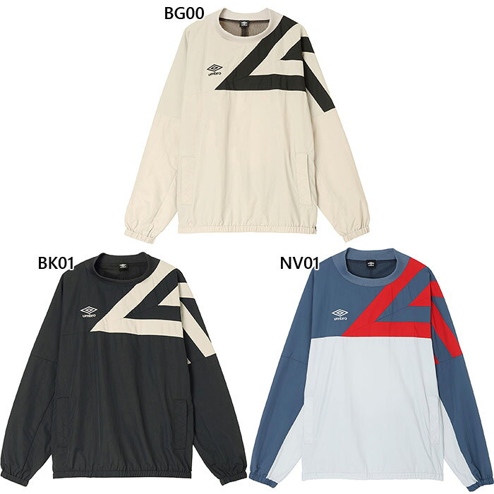 M L O XO BG00(ベージュ) BK01(カーボンブラック) NV01(ダークデニム) 大きいサイズ メンズサッカーシャツ メンズフットサルシャツ おしゃれ オシャレ かっこいい 男性用 MEN UMBRO 最安値に挑戦！umbro　アンブロってどんなブランド？？フットボールを愛するすべての人へ。「アンブロ」というブランドは、社名のHumphrey (`Umphrey) Brothersからもじって命名した。後にイギリス各地のサッカークラブやイングランド代表チームのユニフォームやサッカー用品の御用達ブランドとなり、その後も世界各国でも愛用されるようになった。高品質・高機能な商品で世界中の強豪チーム・選手をサポートするフットボールブランドです。 こちらの商品の素材、サイズ、機能などピッチの躍動感を日常に。境界を超えて活躍するピステトップ。■特徴・デザインポイント・フットボールの熱量と洗練された価値観が融合した、アンブロの新コレクション。・「境界線のないウェア」をテーマに、競技場での使い勝手と街中でのシルエットの良さを両立。・ダブルダイヤモンドを彷彿とさせる大胆な切り替えが、アクティブな印象を演出。・独自のパターン設計により、移動中や日常の動作もスムーズにサポート。■素材・防風性に優れた素材を採用。冷たい風を遮り、体温の低下を防ぐことで、屋外での活動をより快適に。・急な天候の変化にも対応できるはっ水性を備え、汚れも付きにくいため、メンテナンスが容易。・動きやすさを追求したアンブロ独自の開発機能が盛り込まれたアイテム。■機能詳細・【防風】風の浸入を防ぎ、寒い時期の屋外トレーニングや移動時も快適な温度をキープ。・【はっ水】小雨を弾き、ウェア内が濡れる不快感を軽減。アクティブな日常を支える機能。■セットアップ対応品番UF6FPZ30M / 【NEWTRAL PITCH】ラインドクロスパンツ■機能：防風/はっ水■素材：表地/ナイロン100%、裏地/ポリエステル100%■実寸サイズ(cm)：着丈胸囲裄丈袖幅重さS671128524-M691168725270L711208926-O731249127-XO751289328-アンブロ メンズ ウェア サイズ表 サイズ SS S M L O XO XA XB 身長 160 165 170 175 180 185 190 195 胸囲 84 88 92 96 100 104 108 112 胴囲 70 74 78 82 86 90 94 98 ※当店では、システムで在庫調整を行っております。在庫更新のタイミングにより、在庫切れの為、稀にご用意できない場合がございます。ついで買いにオススメ！おすすめ送料無料アイテム