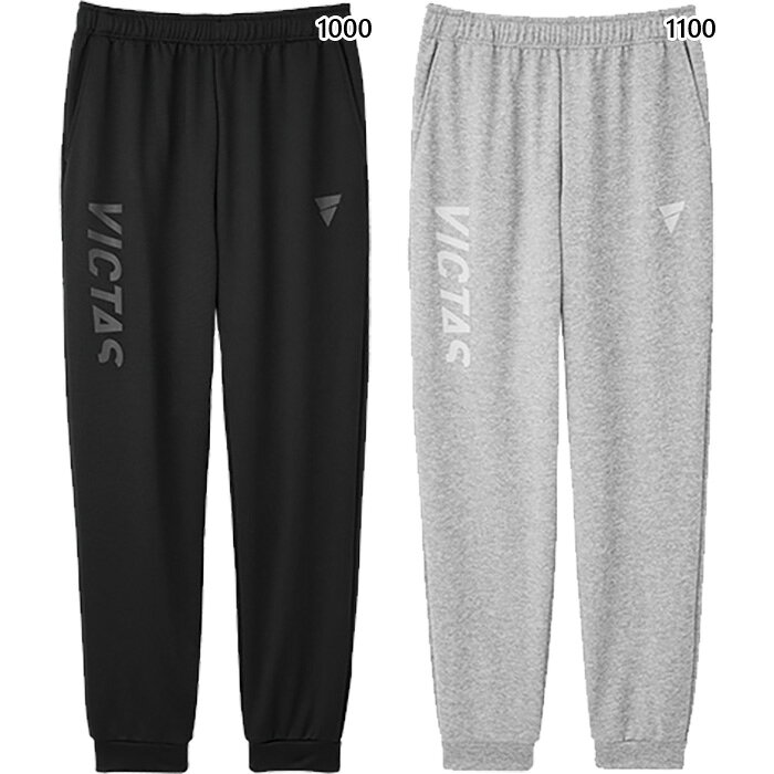 2XS XS S M L XL 2XL 3XL X 1000(ブラック) 1100(グレー) 大きいサイズ 卓球パンツ おしゃれ オシャレ かっこいい かわいい 男性用 女性用 ユニセックス 男女兼用 両用 VICTAS 最安値に挑戦！VICTAS　ビクタスってどんなブランド？？日本卓球界のパイオニアとして活躍した松下浩二が立ち上げたブランド「VICTAS」。 「今の勝者を破り、明日の勝者になる」をテーマに、高品質、プロ仕様のものづくりに挑み続ける。 こちらの商品の素材、サイズ、機能など装飾を抑え、すっきりとした印象に仕上げたシンプルなデザインのスエットパンツ。右腿のVICTASロゴと左腿のVICTASブランドロゴには、生地になじむ同系色のプリントを採用。ロゴを大きく配置しながらも主張を抑え、さりげないアクセントに。スエットパンツらしいリラックス感を持たせながら、裾に向かってすっきりと見えるシルエットに仕上げています。V-PK512 と同じ素材を使用しており、セットアップでの着用も可能です。■素材：ポリエステル100%（バックミニパイル）■実寸サイズ(cm)：サイズヒップ脇丈股下2XS989162XS1029464S1069666M1109968L11410270XL118105722XL122108743XL12611176※当店では、システムで在庫調整を行っております。在庫更新のタイミングにより、在庫切れの為、稀にご用意できない場合がございます。ついで買いにオススメ！おすすめ送料無料アイテム