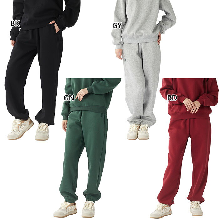 S M L BK(ブラック) GY(グレー) LGN(Lグリーン) RD(レッド) WT(ホワイト) おしゃれ オシャレ かっこいい 男性用 女性用 ユニセックス 男女兼用 両用 Kappa 最安値に挑戦！kappa　カッパってどんなブランド？？1916年、Kappaを生み出すことになるMCT社の前身であるSACT社がイタリア、トリノで設立された。Kappaは1950年代に生まれ、1970年代から本格的に展開を始める。 ブランド名は、ギリシャ文字のΚ（カッパ）から。ロゴの背中合わせの男女は、アダムとイブだという。 日本では1983年にPHENIXがMCT社と技術提携。Kappaブランドのアスレティックウェアを発売。 Jリーグでは2006年、コンサドーレ札幌の ユニフォームサプライヤーとなり、2007年にはコンサドーレ札幌の他に、ジェフユナイテッド市原・千葉、東京ヴェルディとユニフォームサプライヤーとして契約。現在は両肩に大きく施されたロゴがデザイン上の特徴である。 また、2005年には札幌に初めて直営ショップをOPENさせた。その後は、東京にも直営店をOPENさせている。海外のサッカークラブとも契約しており、ブンデスリーガやリーガ・エスパニョーラやロシア・プレミアリーグなどにもKappaのユニフォームを着用しているクラブがある。 こちらの商品の素材、サイズ、機能などレギュラーフィットのスウェットパンツ。■素材：綿47% ポリエステル53%■実寸サイズ(cm)：サイズウエストヒップパンツ丈股上股下もも周りすそ周りS66100100.031.071.06426M68107104.531.0756628L70110105.532.075.06831※こちらの商品は、返品・交換不可となります。※当店では、システムで在庫調整を行っております。在庫更新のタイミングにより、在庫切れの為、稀にご用意できない場合がございます。ついで買いにオススメ！おすすめ送料無料アイテム