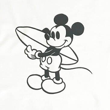 Chillax×Disney Mickey（ディズニー）サーファー　ミッキーマウス　フロントプリント Tシャツ