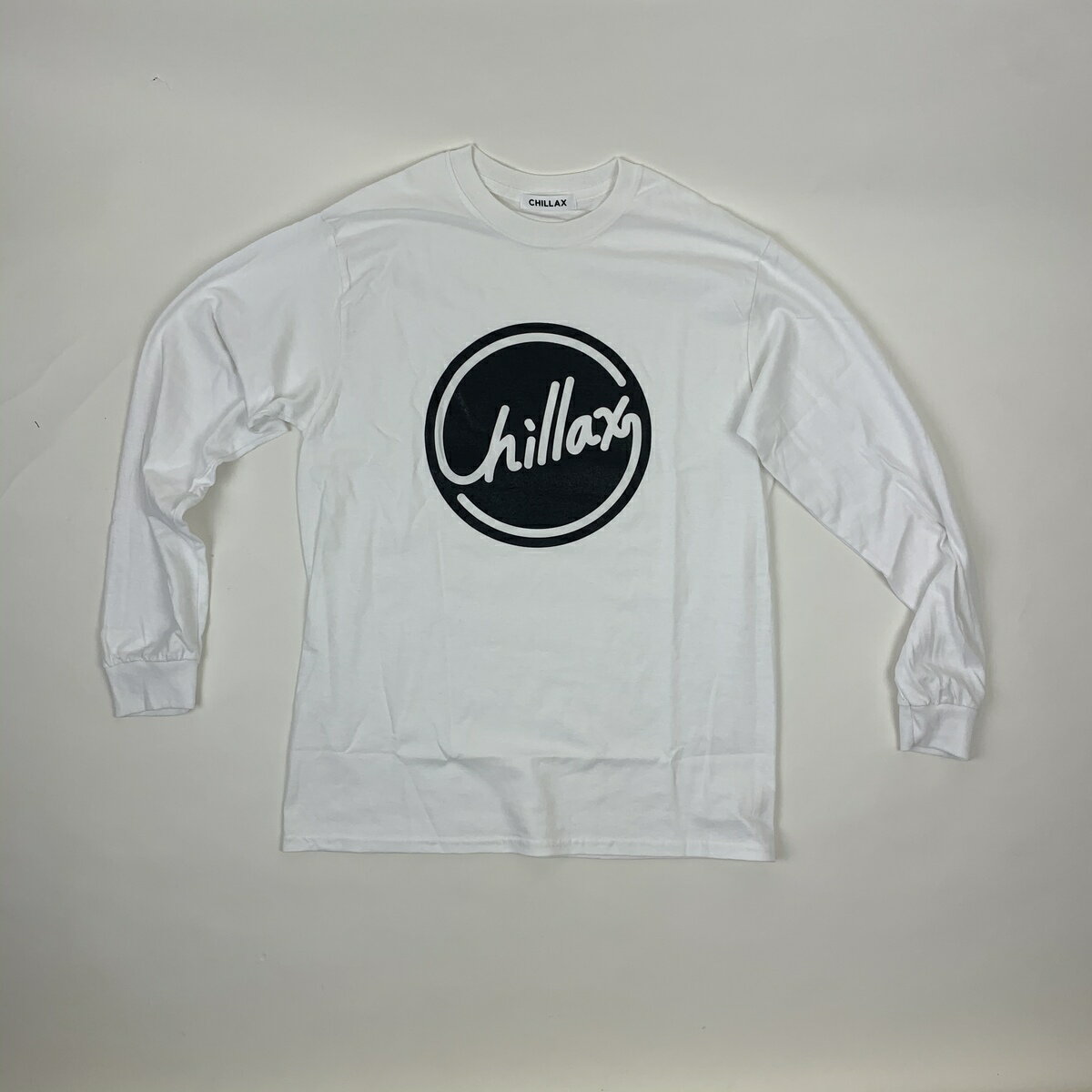 【新商品オススメ】RHC Ron Herman ロンハーマン : Chillax チラックスサークルロゴ L/S Tee（ホワイト／ブラック） 【ユニセックス対応】【長袖Tシャツ】【ロンT】