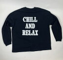 楽天Vitamin Sea【新商品オススメ】RHC Ron Herman ロンハーマン : Chillax VINTAGE CHILL AND RELAX ロングスリーブ Tシャツ（ブラック）【ユニセックス対応】【ワイドボディ】【ロンT】