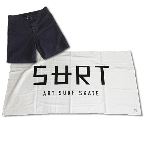 限定(ビーチタオル付き)SURT SURF TRUNKS / Black サーフトランクス海水パンツ