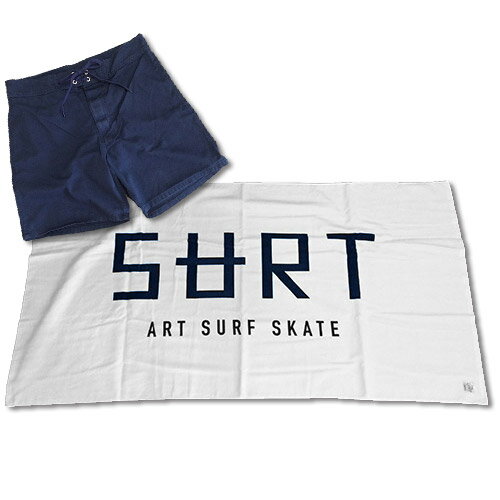 限定（ビーチタオル付き）SURT SURF TRUNKS / Navy　サーフトランクス　海水パンツ