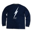 RHC Ron Herman (ロンハーマン): SURT×Lightning Bolt ロングスリーブ Tシャツ ネイビー