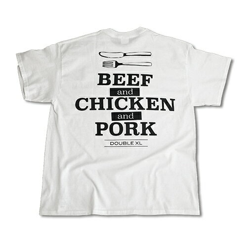 RHC Ron Herman (ロンハーマン): WXL (ダブルXL) BEEF & CHICKEN & PORK Tシャツ White