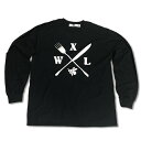 ロンハーマン 服 メンズ RHC Ron Herman (ロンハーマン): WXL (ダブルXL) Cross bee logo ロングTシャツ Black