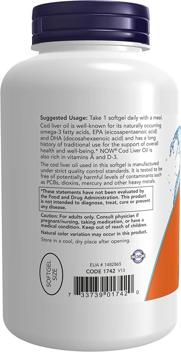ダブルストレングス コッド リバー オイル (タラ肝油) 650mg 250粒 DHA EPA サプリ...