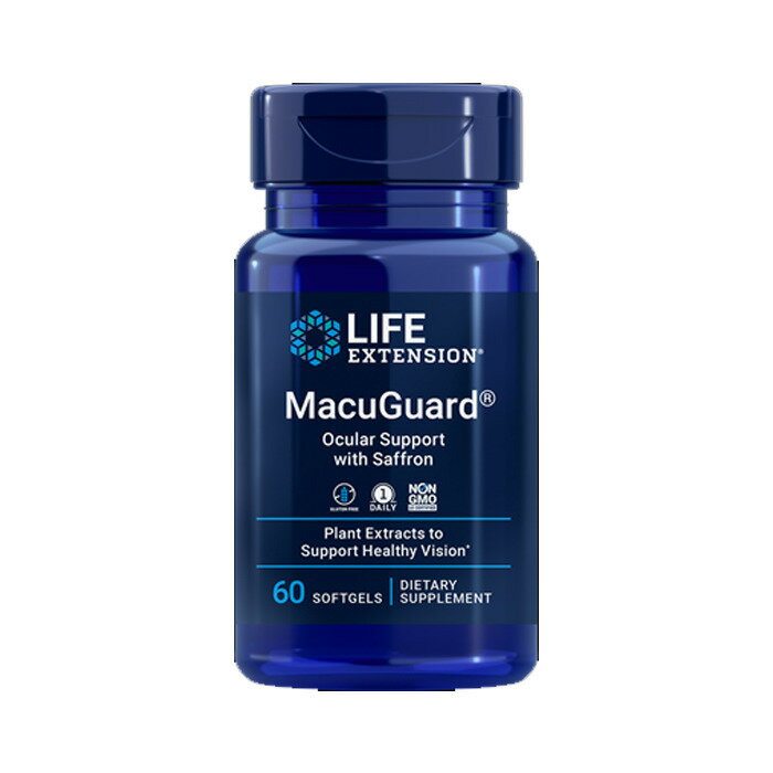 マクガード アイサポート 60粒 2カ月分 ライフエクステンション ビジョン ルテイン マクガード【Life Extension MacuGuard Ocular Support with Saffron, 60 softgels】