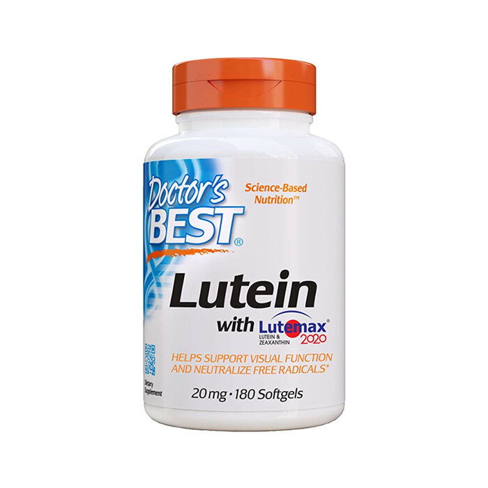 ルテイン 20mg ソフトジェル 180粒 眼 眼の健康 DOCTOR'S BEST社　Lutemax 2020 【Doctor's Best Lutein with Lutemax 20mg, 180 softgels】