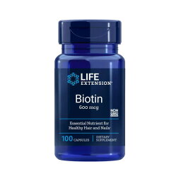 ビオチン 600mcg 100粒 びたみん サプリメント 美容ビタミン ライフエクステンション【Life Extension Biotin 600mcg, 100 capsules】