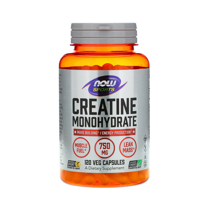 クレアチン モノハイドレート カプセル 750mg 120粒 ナウフーズクレアチン サプリメント 【Now Creatine Monohydrate】