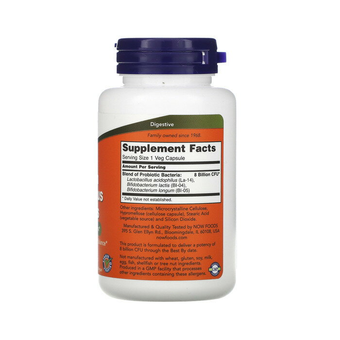 8 �ӥꥪ�� �����ɥե��륹 �� �ӥե����� 60γ �ʥ� �ʥ��ա��� ���ץ���� ����ꥫ���ץ� �ץ��Х����ƥ����� 80�� �ߥå��� �����ɥե��륹 �� �ӥե������ݡ�Now Foods 8Billion Acidophilus ��Bifidus��