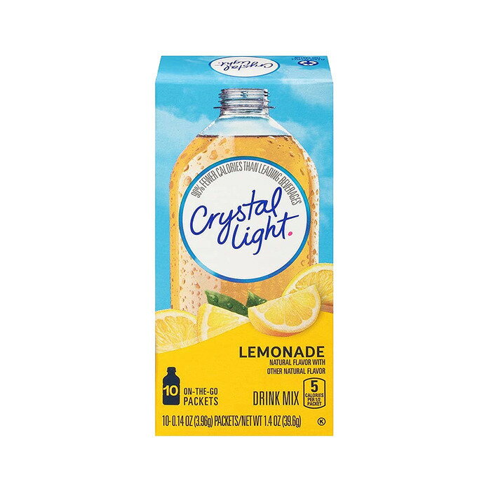 レモネード 10パケット クリスタル ライト オンザゴー ナチュラル レモン 夏 爽やか 【 Crystal Light On The Go Natural Lemonade, 10 Count Packets 】