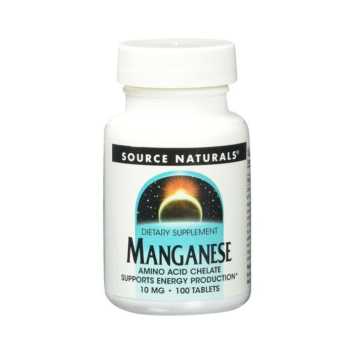 マンガン 10 mg 100粒 サプリメント ミネラル マンガン【Source Naturals Manganese 10mg, 100 tablets】