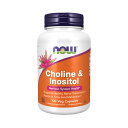 コリン & イノシトール ベジカプセル 100粒 サプリメント ビタミン ビタミンB イノシトール ミネラル コリン 【Now Foods Choline & Inositol 100 Veg Capsules】