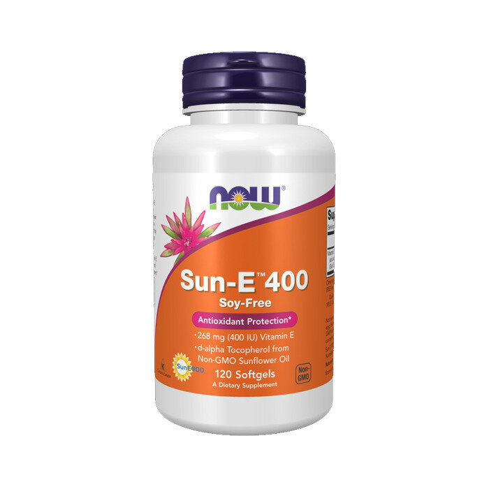 Sun-E（天然ビタミンE） 400IU 120粒 サプリメント ビタミン ミネラル ビタミン ビタミンE 【Now foods SUN-E 400 IU 120 softgels】