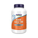 ダブルストレングス コッド リバー オイル (タラ肝油) 650mg 250粒 DHA EPA サプリメント フィッシュオイル タラ肝油【Now foods Cod Liver Oil 650mg 250 softgels】
